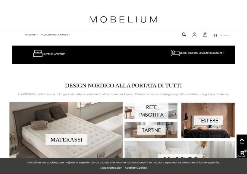 Schermata della pagina offerta di Mobelium