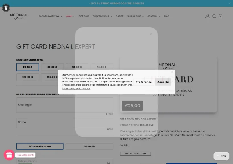 Schermata della pagina offerta di Neonail Expert
