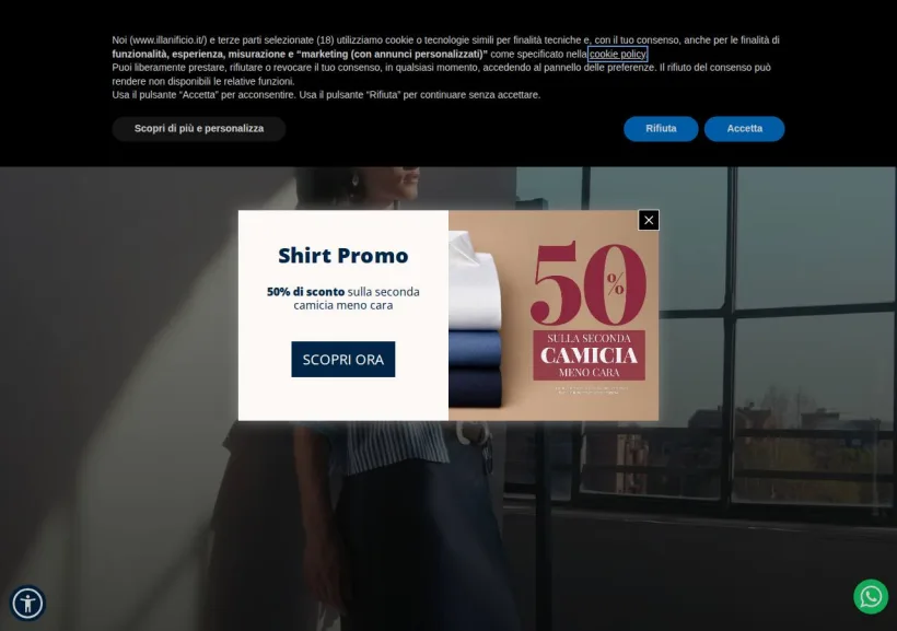 Schermata della pagina offerta di Il Lanificio