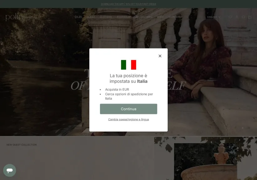 Schermata della pagina offerta di Polin et Moi