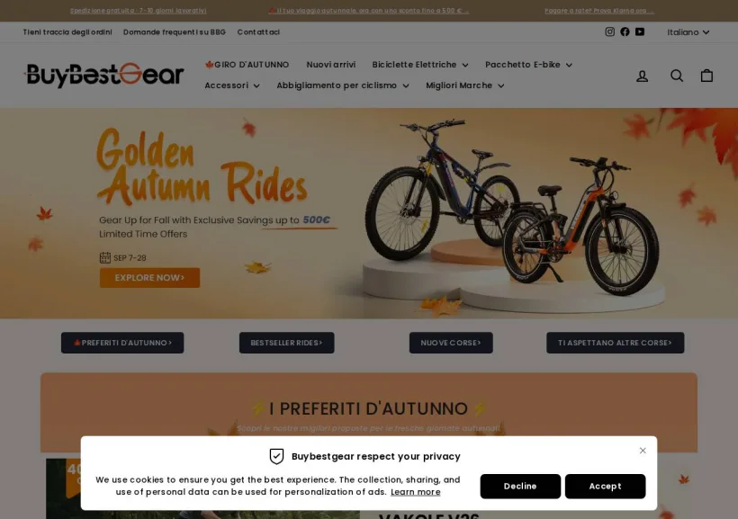 Schermata della pagina offerta di Buybestgear