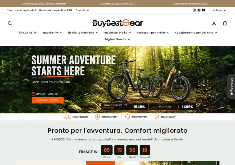 Schermata della pagina offerta di Buybestgear