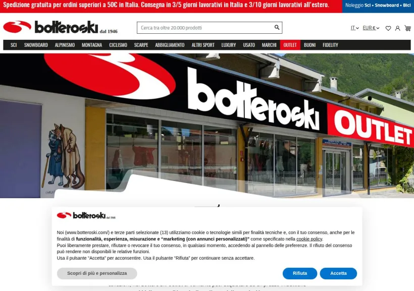 Schermata della pagina offerta di Botteroski