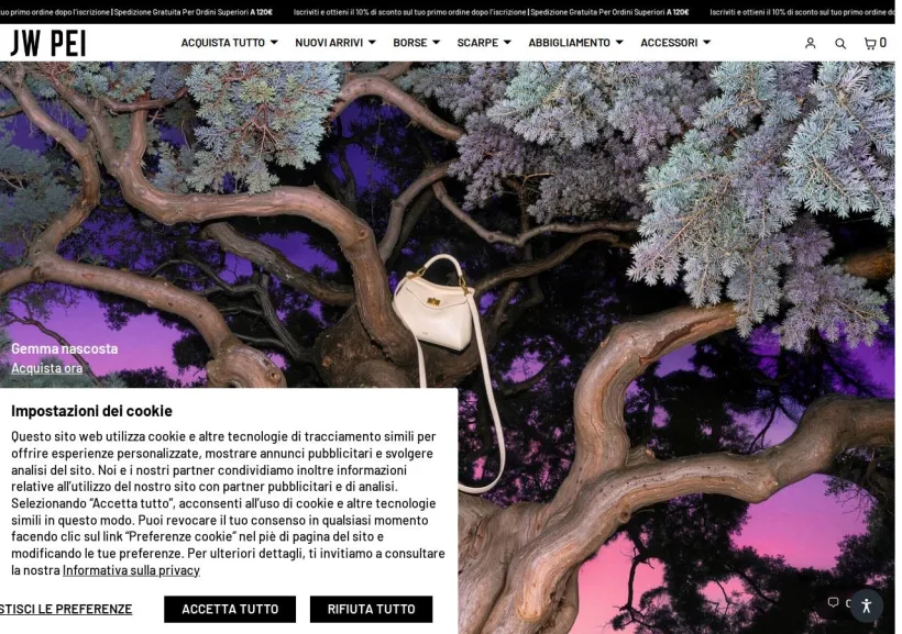 Schermata della pagina offerta di JW PEI