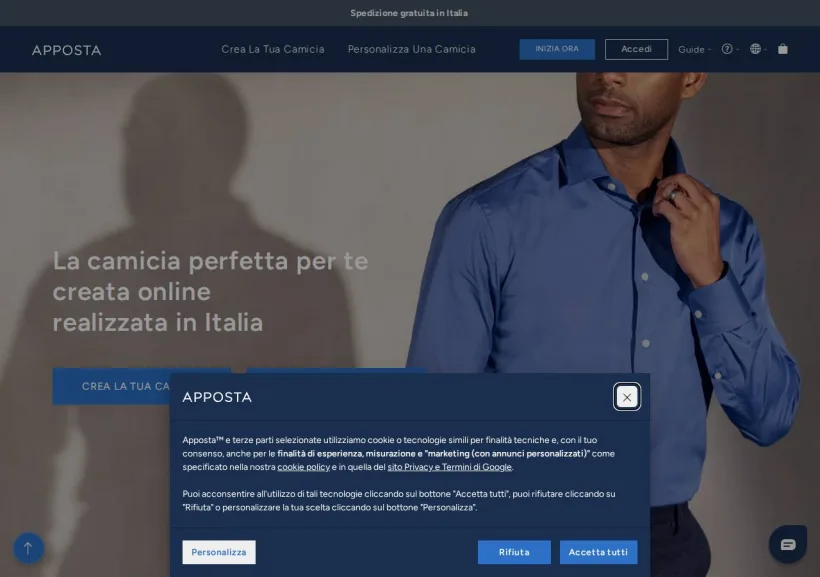 Schermata della pagina offerta di Apposta