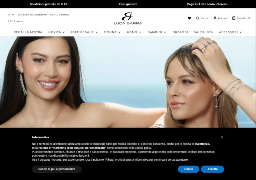 Schermata della pagina offerta di Luca Barra
