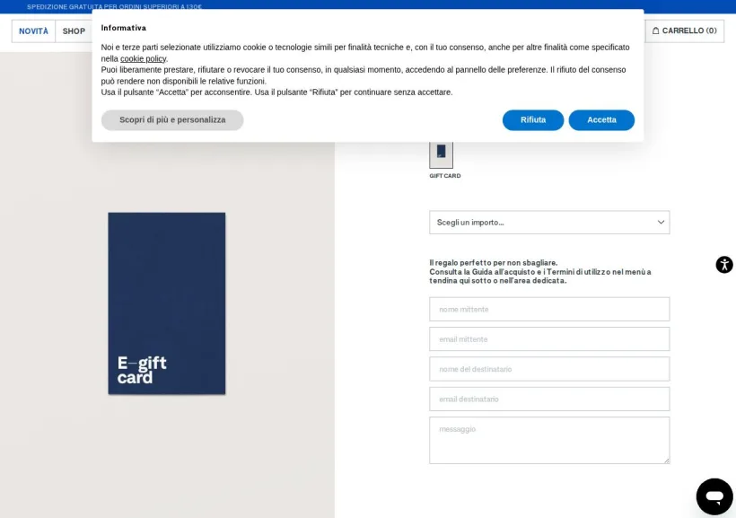 Schermata della pagina offerta di Please