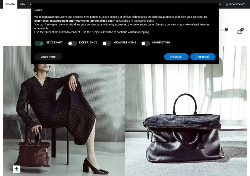 Schermata della pagina offerta di Eleonora Bonucci