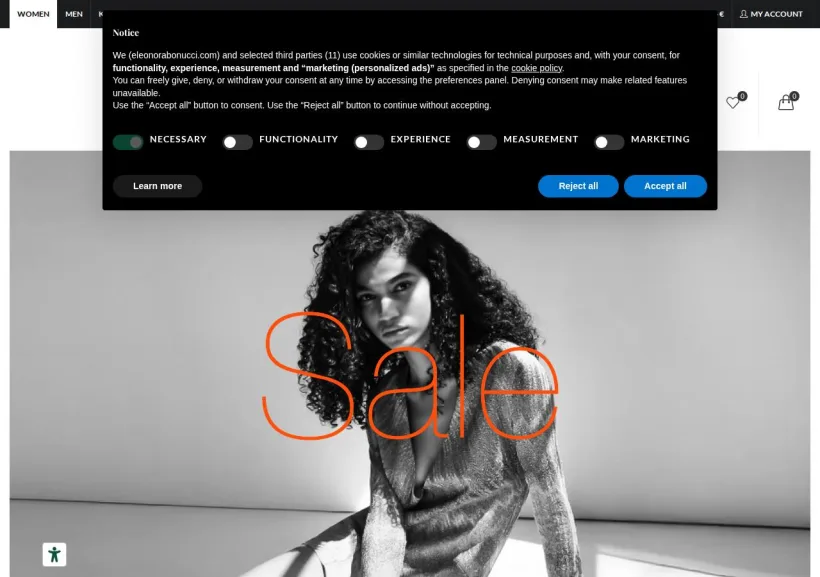 Schermata della pagina offerta di Eleonora Bonucci