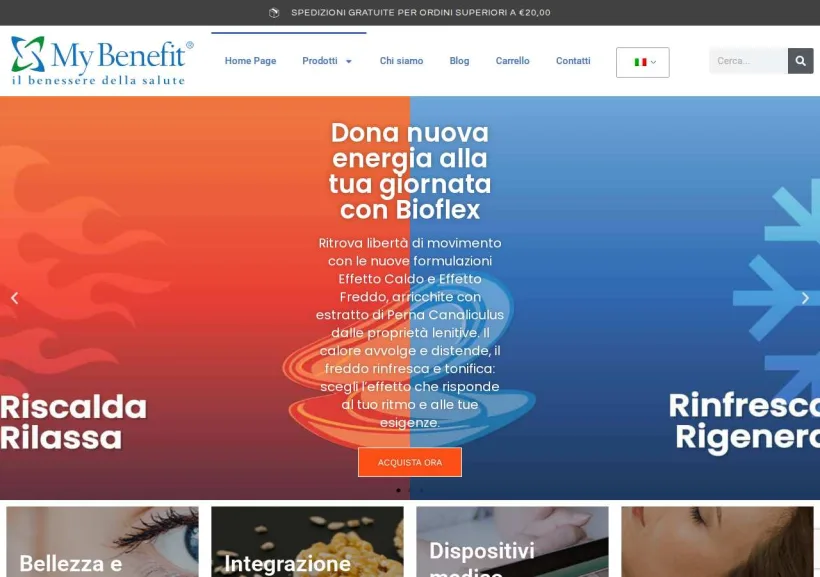 Schermata della pagina offerta di MyBenefit