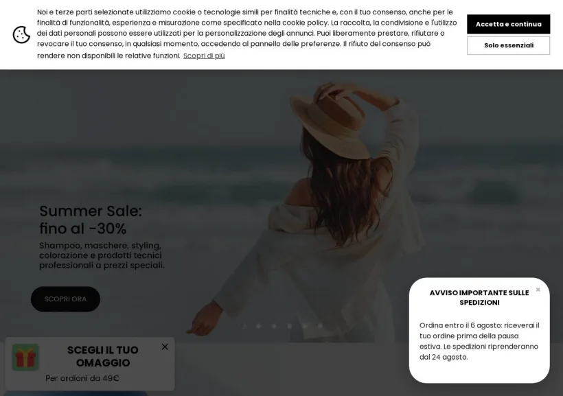 Schermata della pagina offerta di Mood
