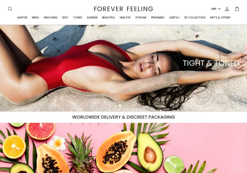 Schermata della pagina offerta di Forever Feeling