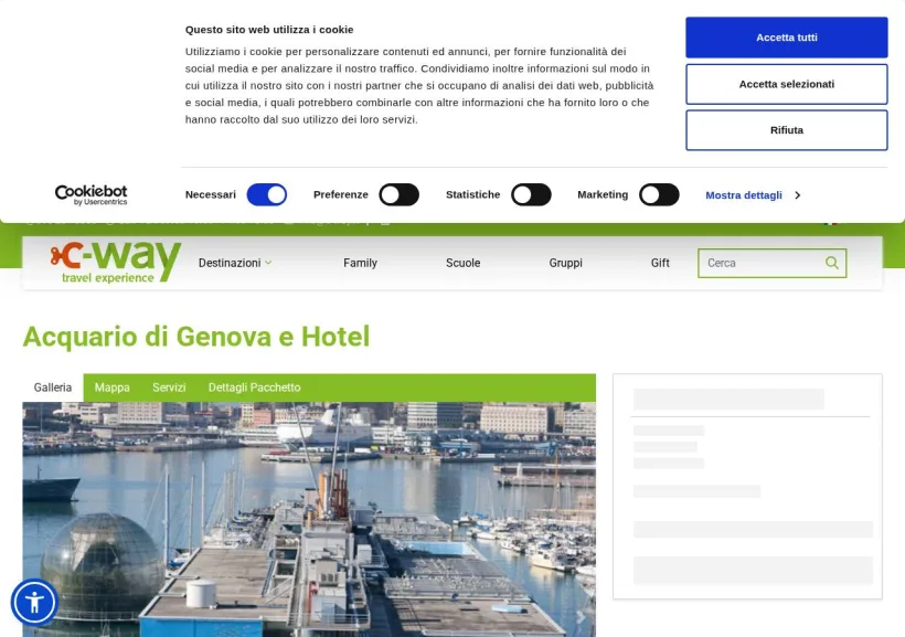 Schermata della pagina offerta di C-Way