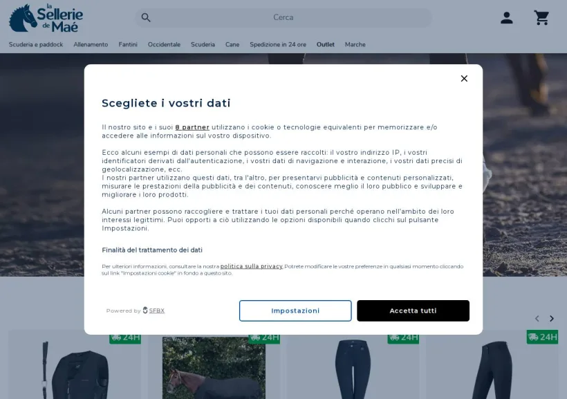 Schermata della pagina offerta di Selleriemae