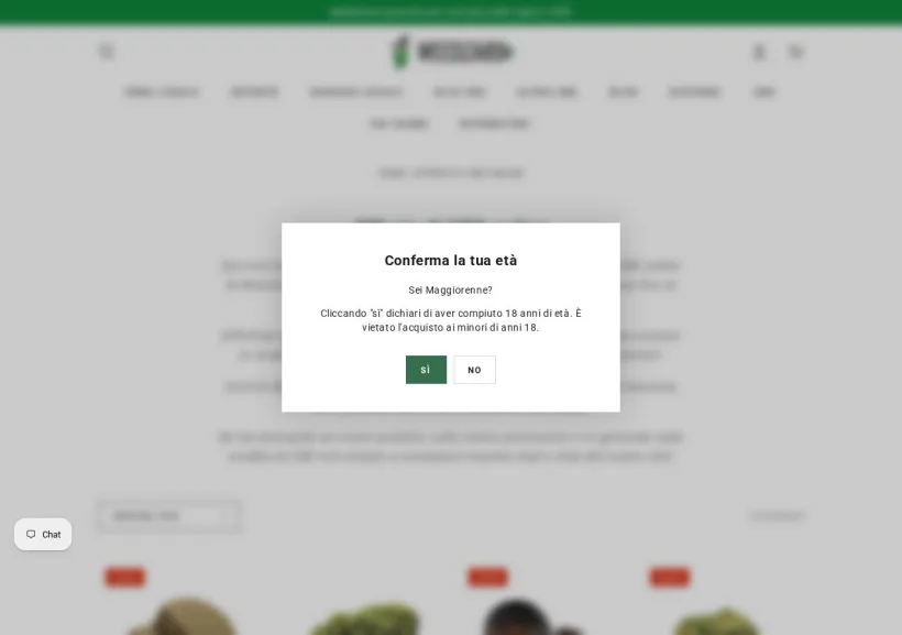 Schermata della pagina offerta di Weedzard