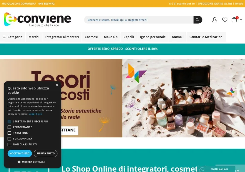 Schermata della pagina offerta di Econviene