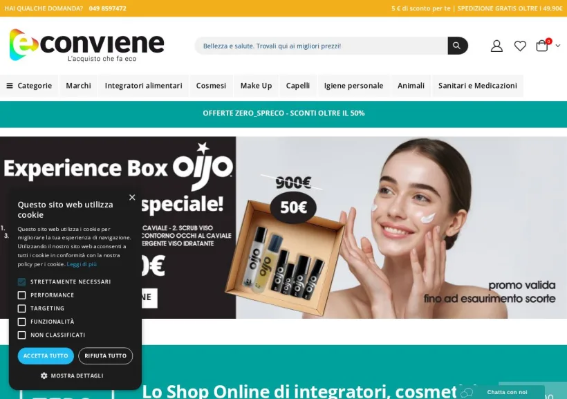 Schermata della pagina offerta di Econviene