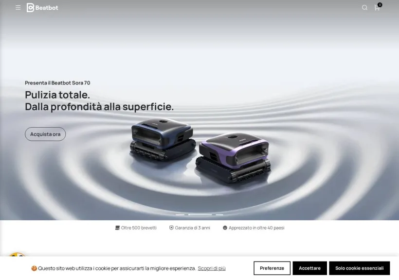 Schermata della pagina offerta di Beatbot