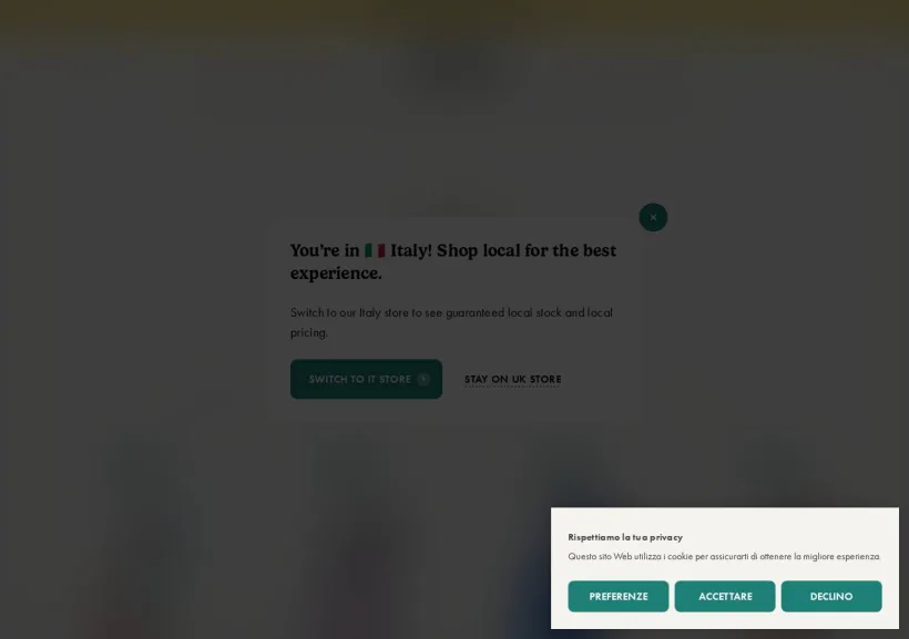 Schermata della pagina offerta di Wild
