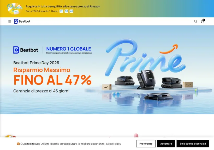 Schermata della pagina offerta di Beatbot