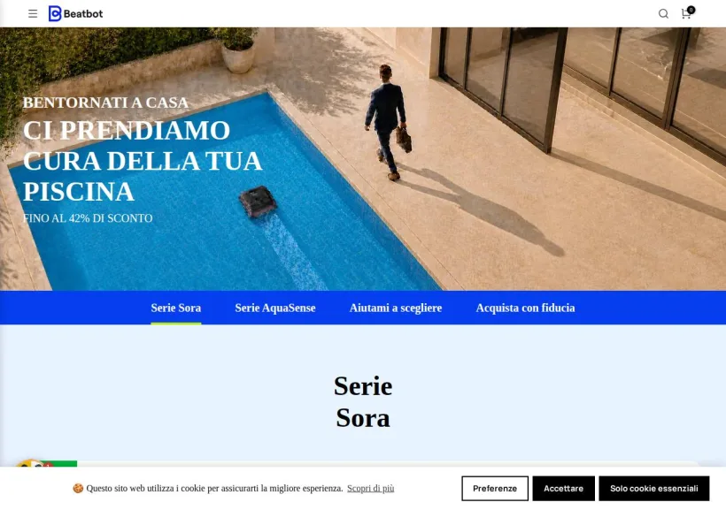 Schermata della pagina offerta di Beatbot