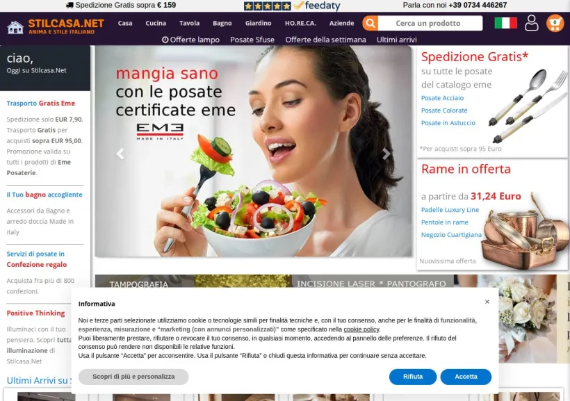 Schermata della pagina offerta di Stilcasa