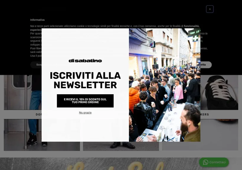 Schermata della pagina offerta di Di Sabatino