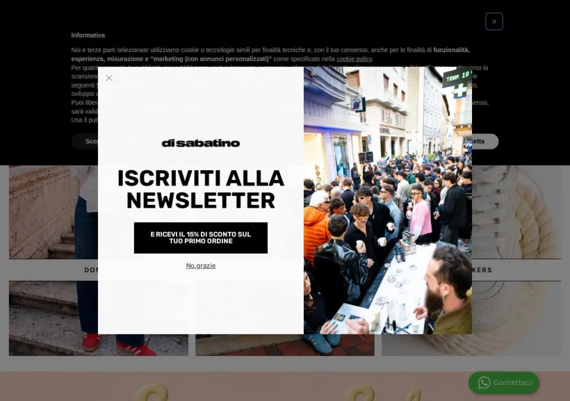 Schermata della pagina offerta di Di Sabatino