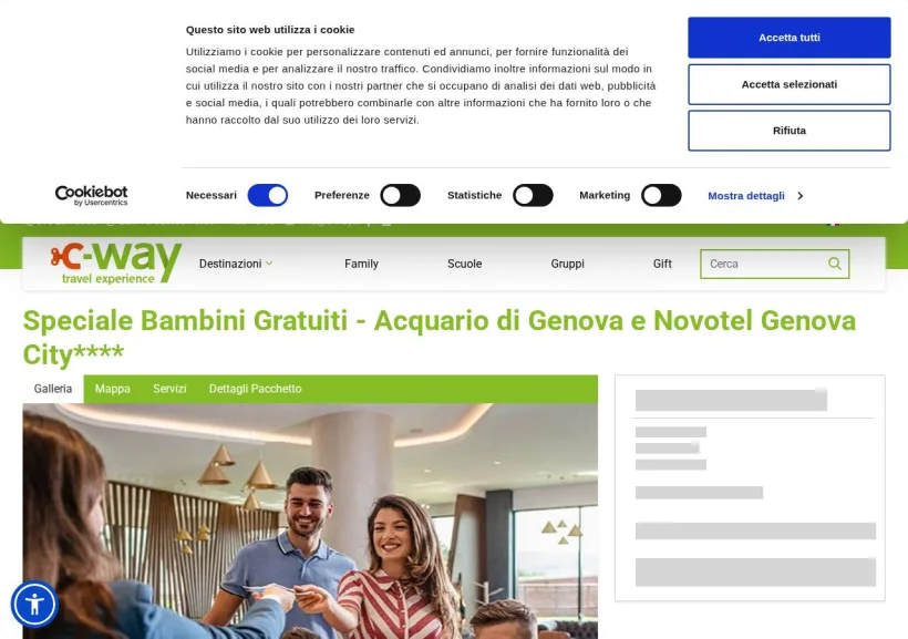 Schermata della pagina offerta di C-Way