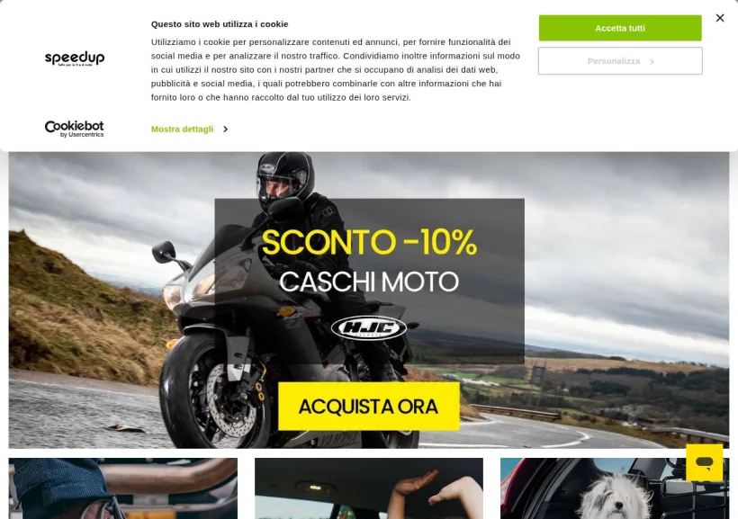 Schermata della pagina offerta di Speedup