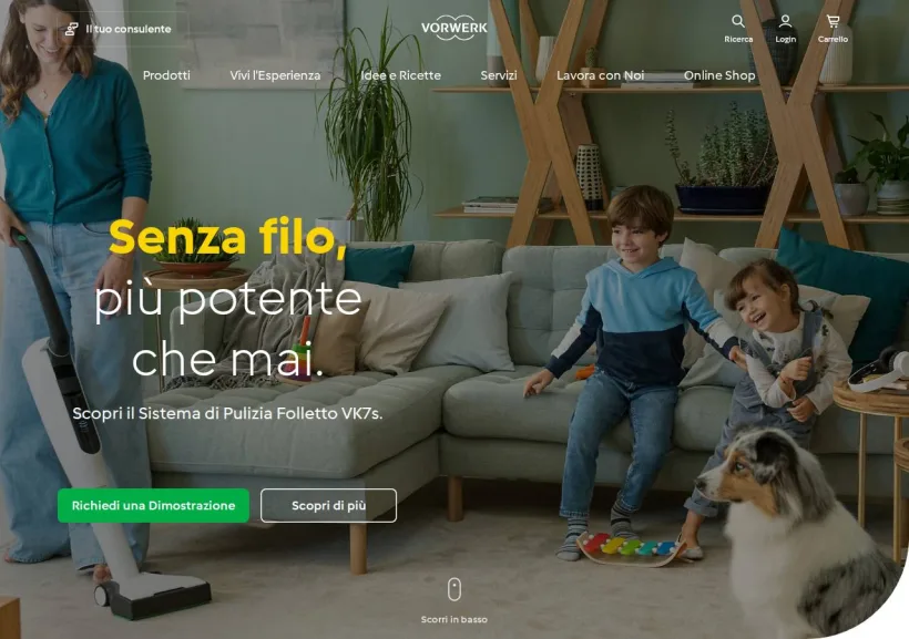 Schermata della pagina offerta di Folletto