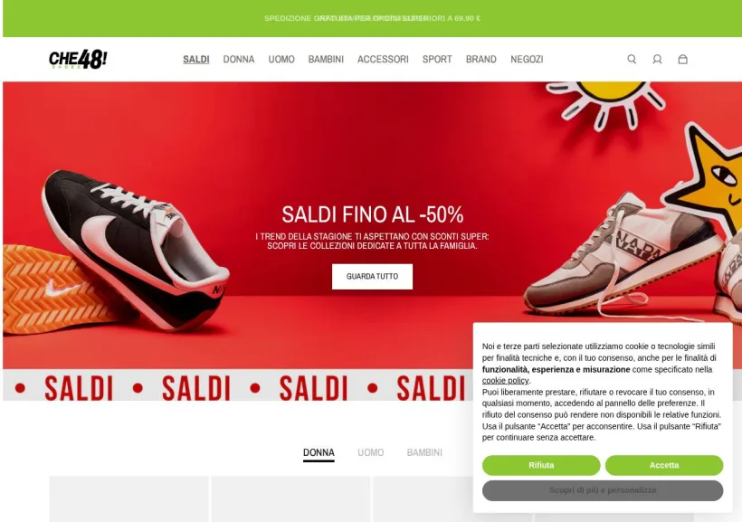 Schermata della pagina offerta di Che48!