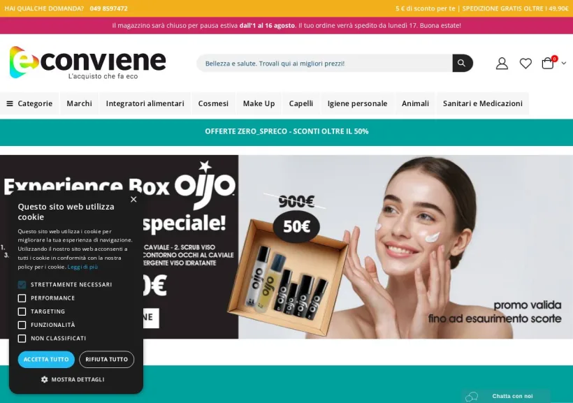 Schermata della pagina offerta di Econviene