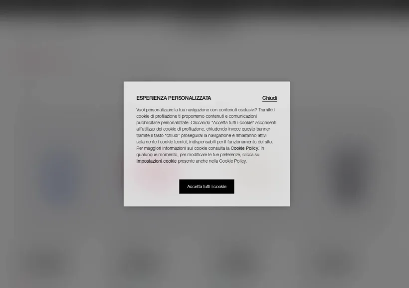 Schermata della pagina offerta di Calzedonia