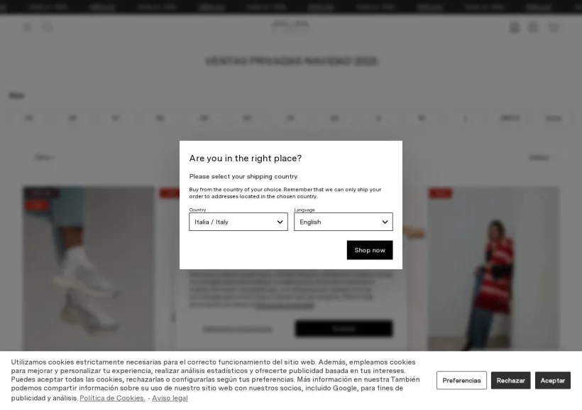 Schermata della pagina offerta di MIM