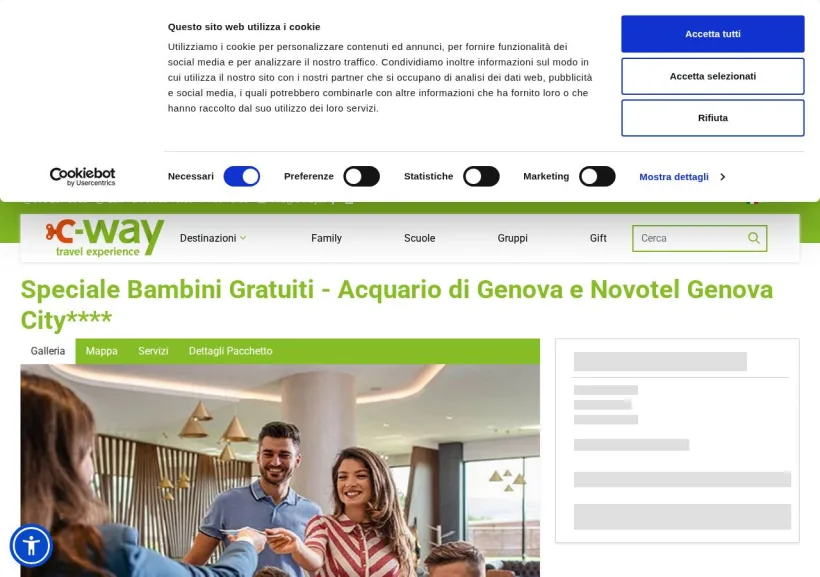 Schermata della pagina offerta di C-Way