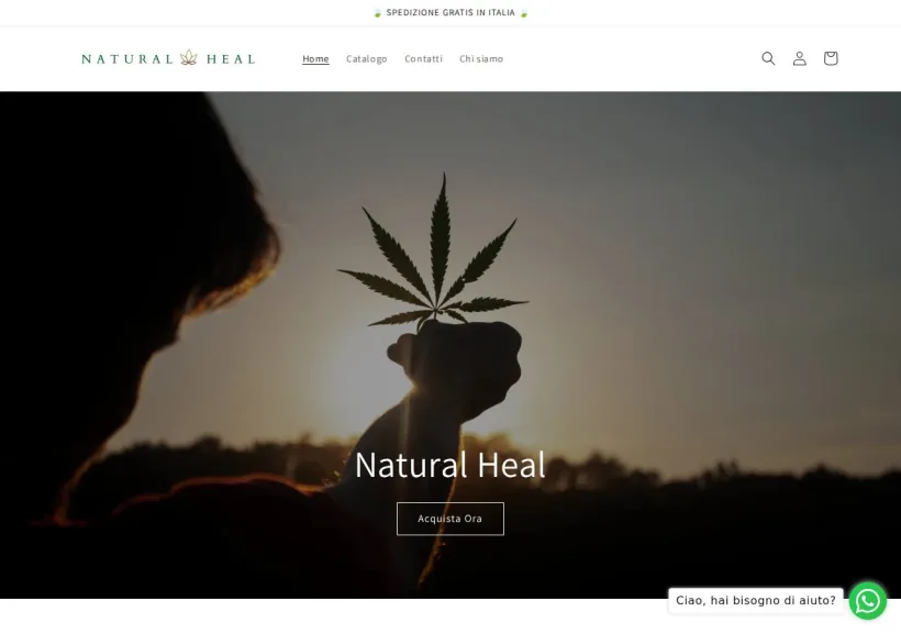 Schermata della pagina offerta di Natural Heal