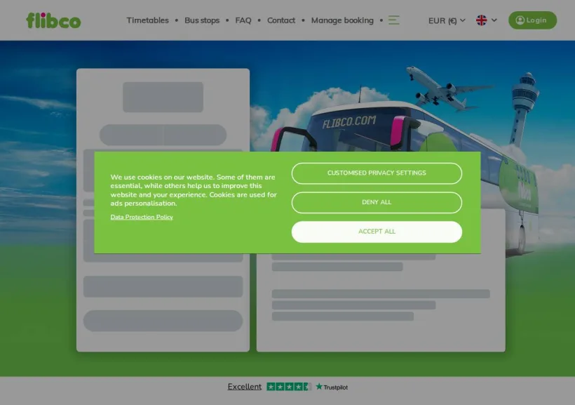 Schermata della pagina offerta di Flibco Global