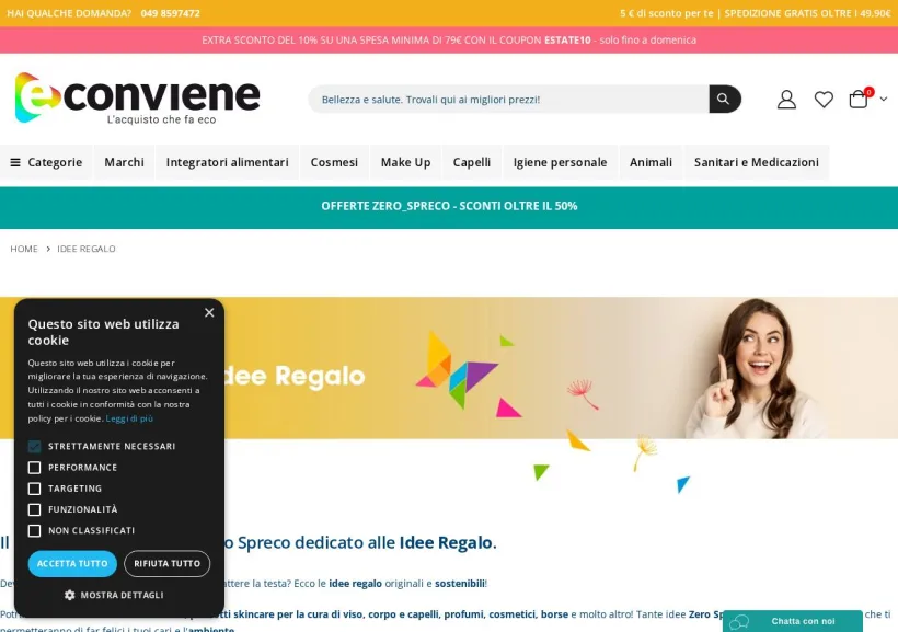 Schermata della pagina offerta di Econviene