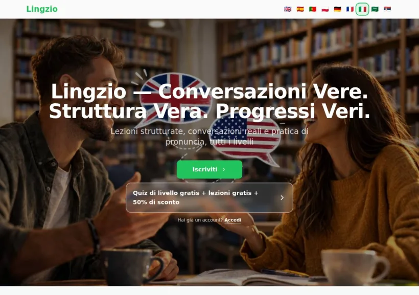 Schermata della pagina offerta di New Learning Network
