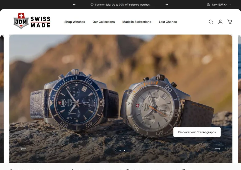 Schermata della pagina offerta di JDM Military