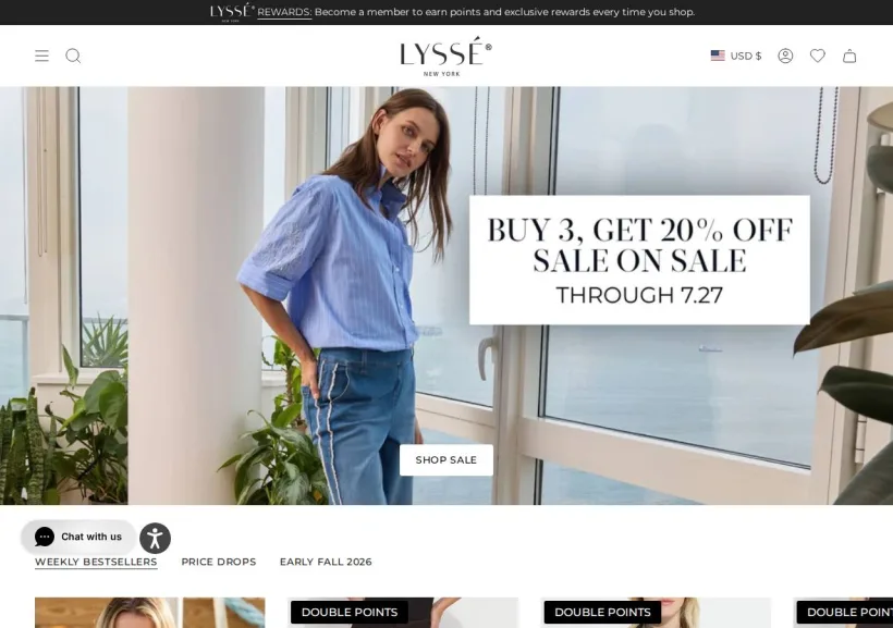 Schermata della pagina offerta di Lyssé