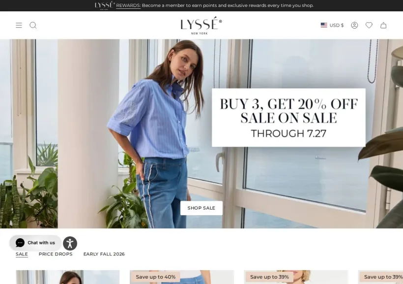 Schermata della pagina offerta di Lyssé
