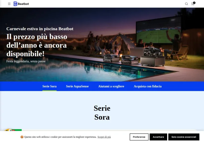 Schermata della pagina offerta di Beatbot
