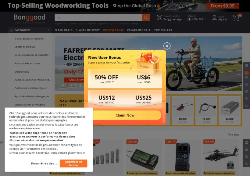 Schermata della pagina offerta di Banggood