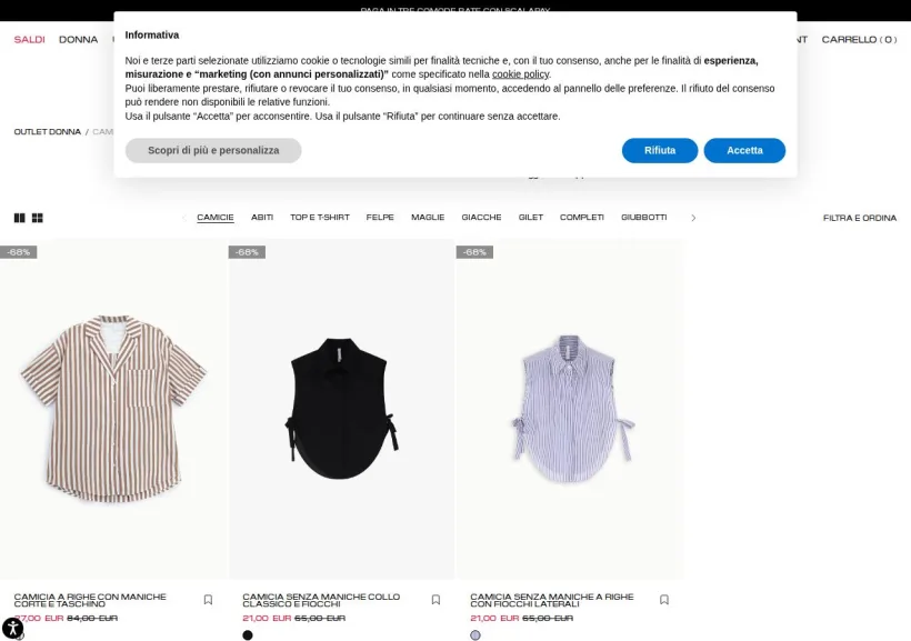 Schermata della pagina offerta di Imperial Fashion