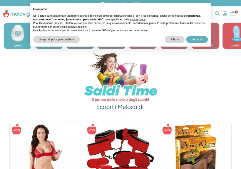 Schermata della pagina offerta di Melaviglia