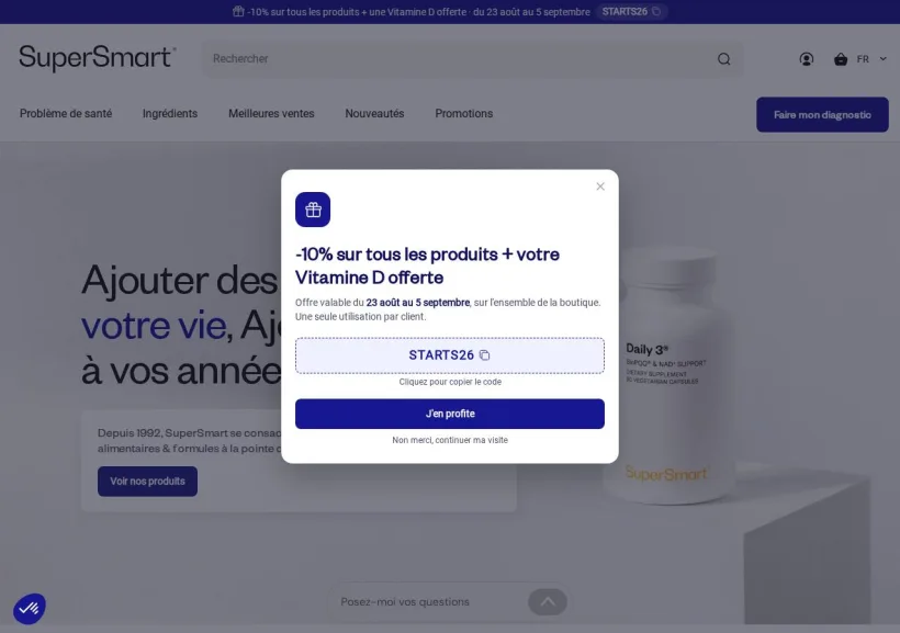 Schermata della pagina offerta di SuperSmart