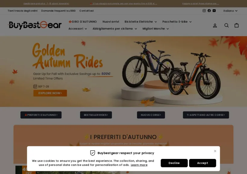 Schermata della pagina offerta di Buybestgear