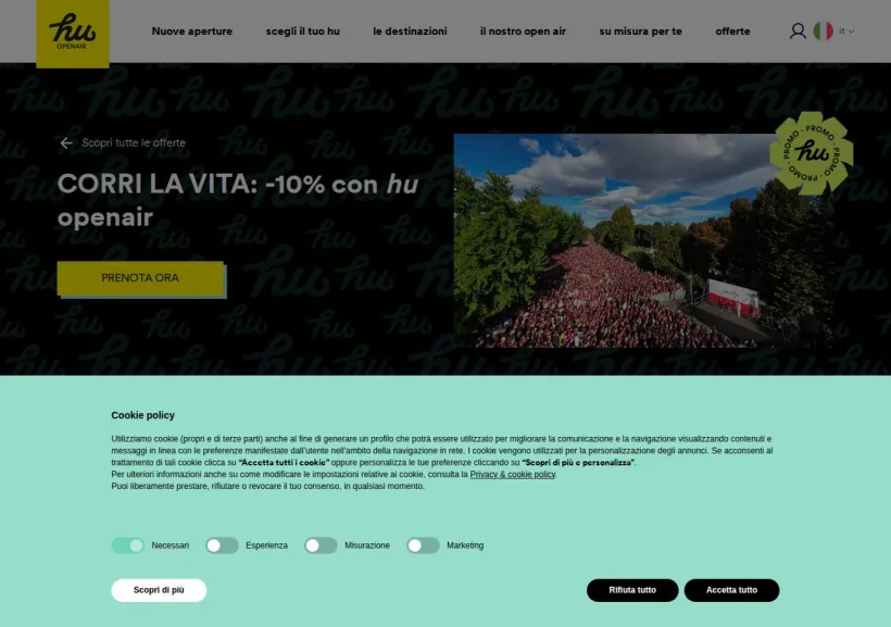 Schermata della pagina offerta di Human Company